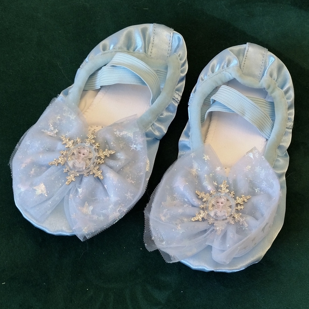 4/$20 SHEIN Light Blue Sparkle Tulle Bow Ballet Flats for Kids